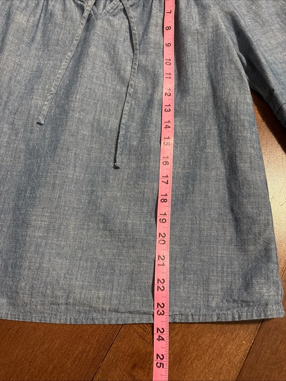 J.Crew Popover Chambray Ruffle Neck Peasant Top Womens XXS Long Sleeve Cotton - Picture 14 of 16